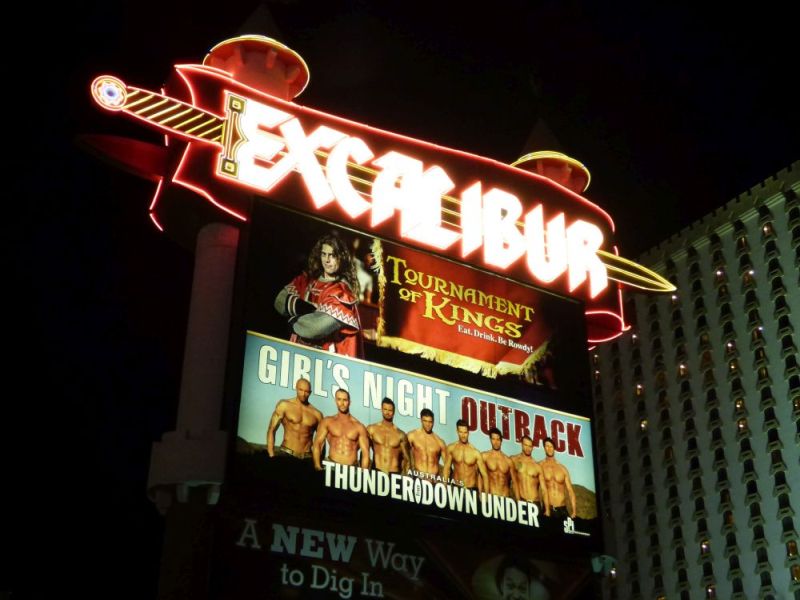 Sign Excalibur Hotel in Las Vegas